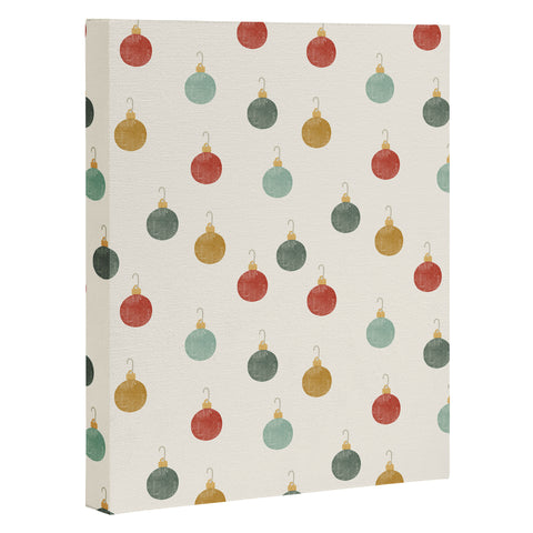 Little Arrow Design Co christmas ornaments on cream Art Canvas