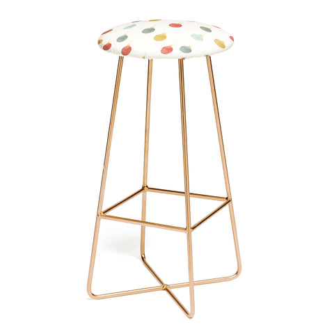 Little Arrow Design Co christmas ornaments on cream Bar Stool