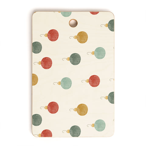 Little Arrow Design Co christmas ornaments on cream Cutting Board Rectangle