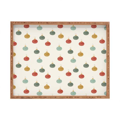 Little Arrow Design Co christmas ornaments on cream Rectangular Tray