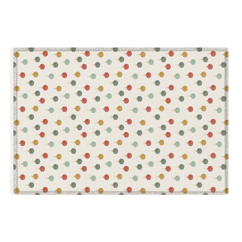 Little Arrow Design Co christmas ornaments on cream Outdoor Rug