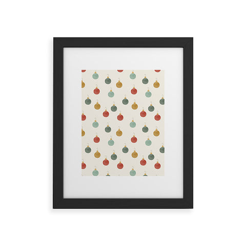Little Arrow Design Co christmas ornaments on cream Framed Art Print