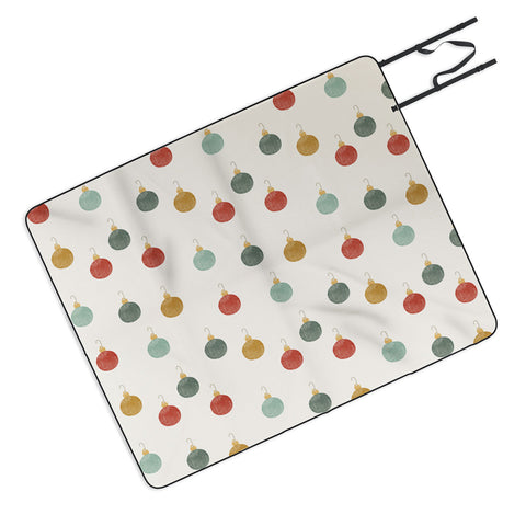 Little Arrow Design Co christmas ornaments on cream Picnic Blanket