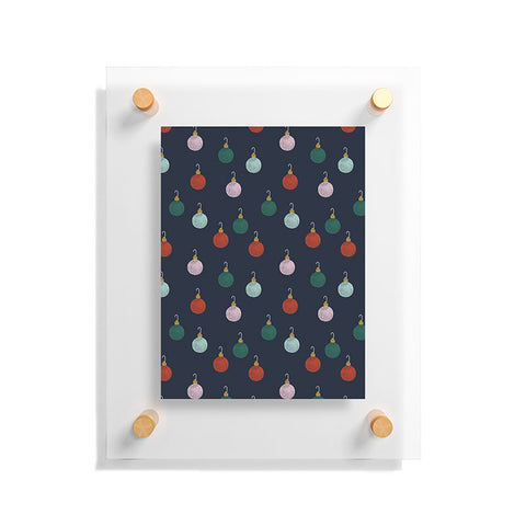 Little Arrow Design Co christmas ornaments on navy Floating Acrylic Print