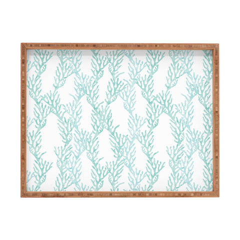 Little Arrow Design Co Coral in Seaglass Rectangular Tray