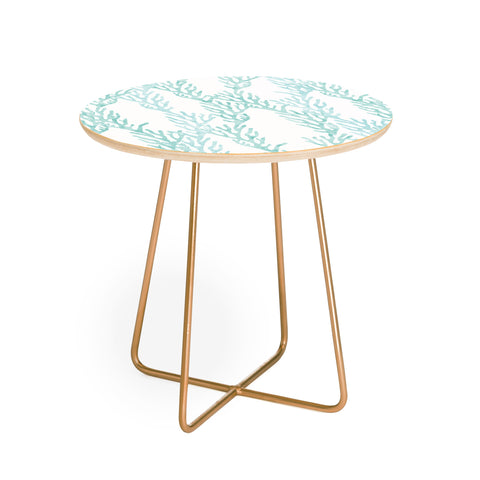Little Arrow Design Co Coral in Seaglass Round Side Table