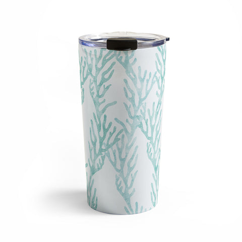 Little Arrow Design Co Coral in Seaglass Travel Mug