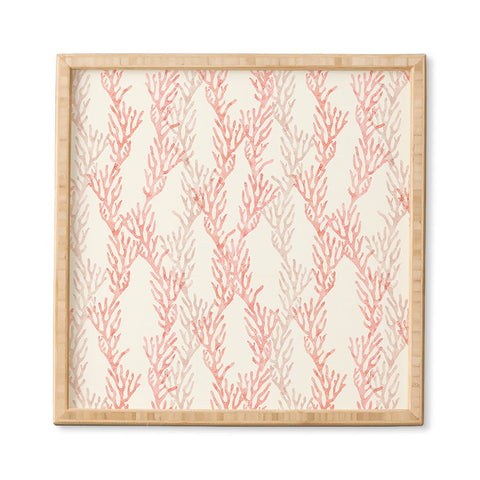 Little Arrow Design Co coral warm pink Framed Wall Art