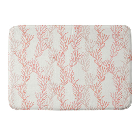 Little Arrow Design Co coral warm pink Memory Foam Bath Mat