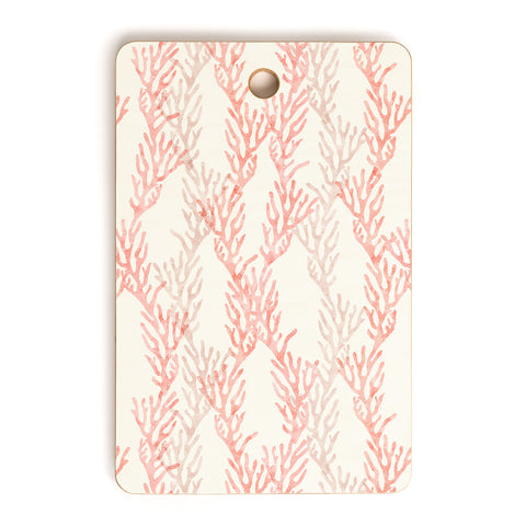 Little Arrow Design Co coral warm pink Cutting Board Rectangle