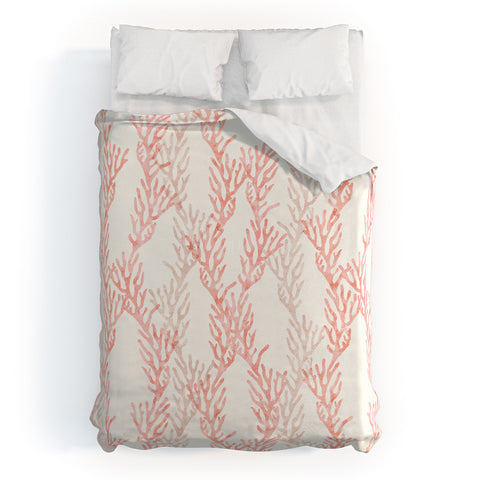 Little Arrow Design Co coral warm pink Duvet Cover