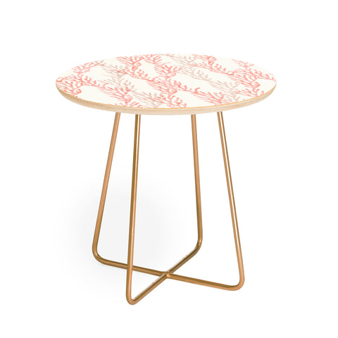 Little Arrow Design Co coral warm pink Round Side Table
