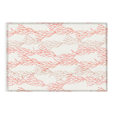 Little Arrow Design Co coral warm pink Outdoor Rug