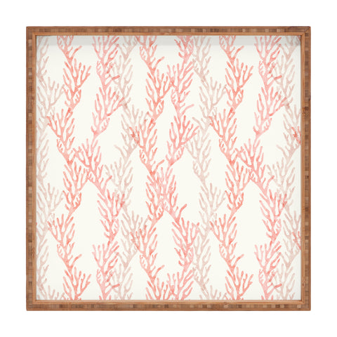 Little Arrow Design Co coral warm pink Square Tray