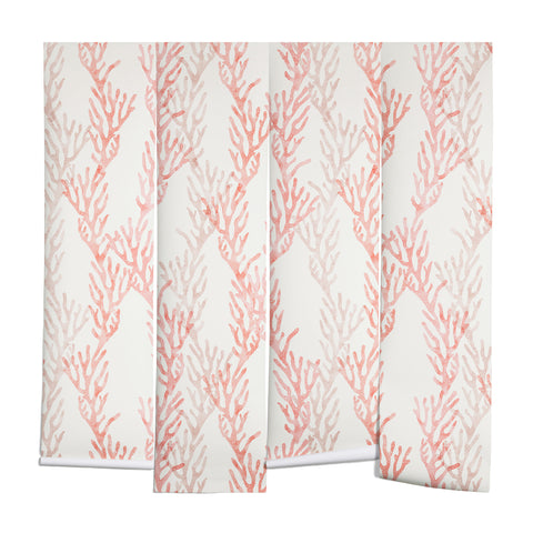 Little Arrow Design Co coral warm pink Wall Mural