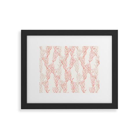 Little Arrow Design Co coral warm pink Framed Art Print