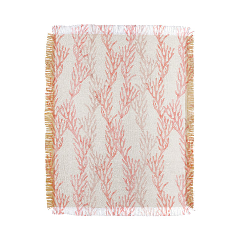 Little Arrow Design Co coral warm pink Throw Blanket