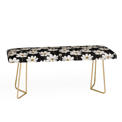 Little Arrow Design Co cosmos floral charcoal Bench