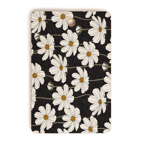 Little Arrow Design Co cosmos floral charcoal Cutting Board Rectangle