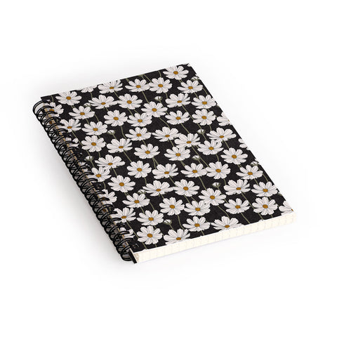 Little Arrow Design Co cosmos floral charcoal Spiral Notebook