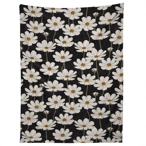 Little Arrow Design Co cosmos floral charcoal Tapestry