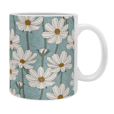 Little Arrow Design Co cosmos floral dusty blue Coffee Mug