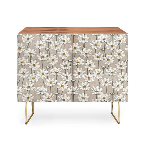 Little Arrow Design Co cosmos floral neutrals Credenza