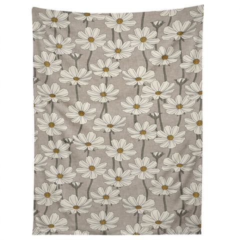 Little Arrow Design Co cosmos floral neutrals Tapestry