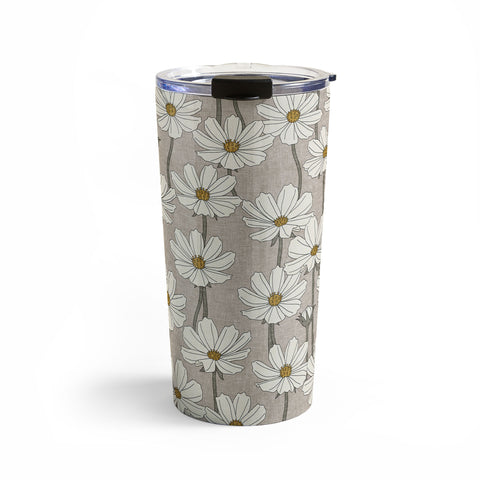 Little Arrow Design Co cosmos floral neutrals Travel Mug