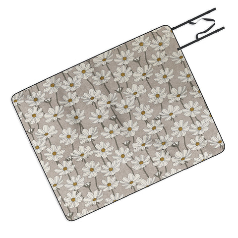 Little Arrow Design Co cosmos floral neutrals Picnic Blanket