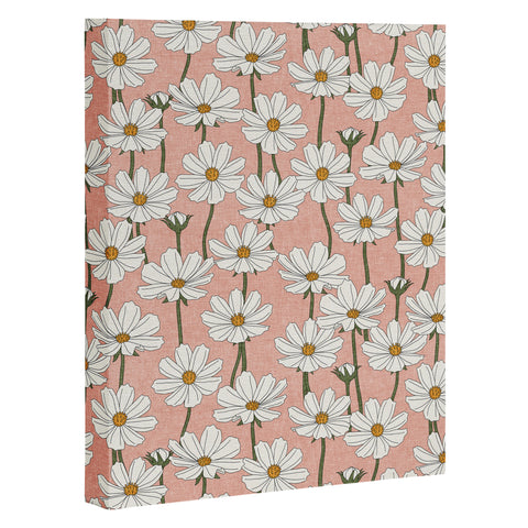 Little Arrow Design Co cosmos floral pink Art Canvas