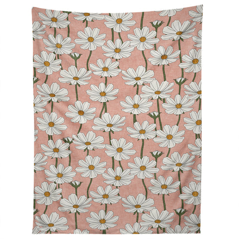 Little Arrow Design Co cosmos floral pink Tapestry