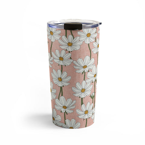 Little Arrow Design Co cosmos floral pink Travel Mug