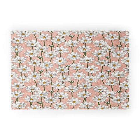 Little Arrow Design Co cosmos floral pink Welcome Mat