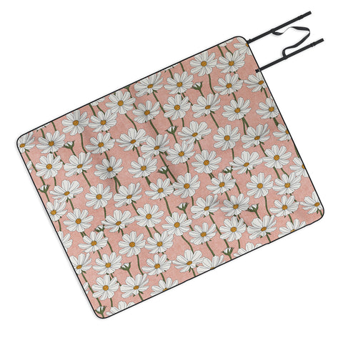 Little Arrow Design Co cosmos floral pink Picnic Blanket