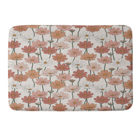 Little Arrow Design Co cosmos floral warm Memory Foam Bath Mat