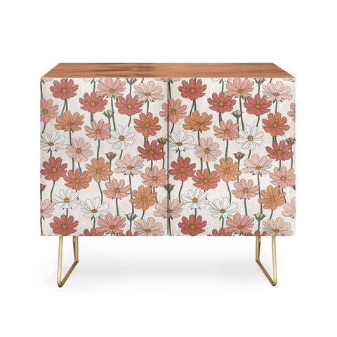Little Arrow Design Co cosmos floral warm Credenza
