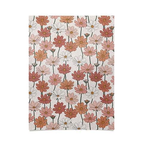 Little Arrow Design Co cosmos floral warm Poster