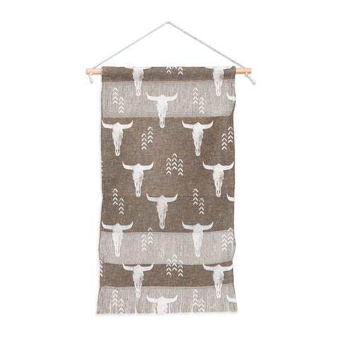 Little Arrow Design Co cow skulls on taupe Wall Hanging Portrait