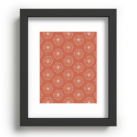 Little Arrow Design Co dandelion puffs coral Recessed Framing Rectangle