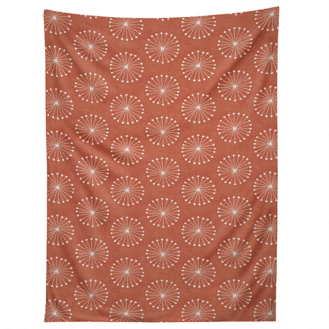 Little Arrow Design Co dandelion puffs coral Tapestry