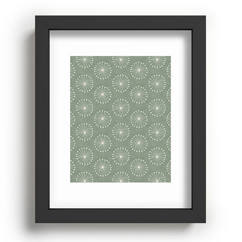 Little Arrow Design Co dandelion puffs sage Recessed Framing Rectangle