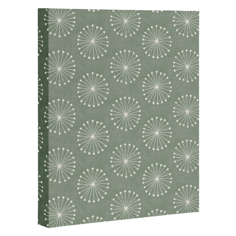 Little Arrow Design Co dandelion puffs sage Art Canvas