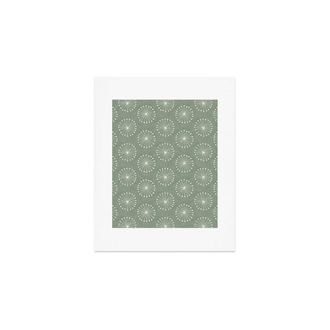 Little Arrow Design Co dandelion puffs sage Art Print