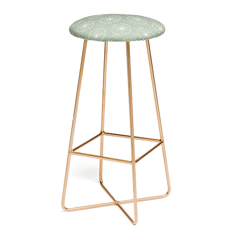 Little Arrow Design Co dandelion puffs sage Bar Stool