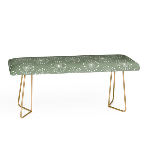 Little Arrow Design Co dandelion puffs sage Bench