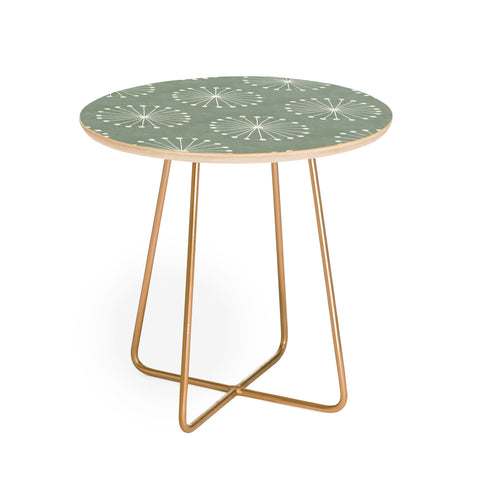 Little Arrow Design Co dandelion puffs sage Round Side Table