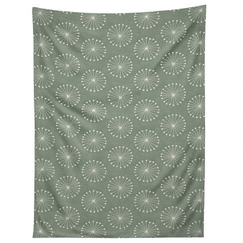Little Arrow Design Co dandelion puffs sage Tapestry