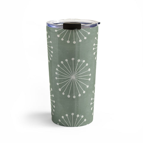 Little Arrow Design Co dandelion puffs sage Travel Mug