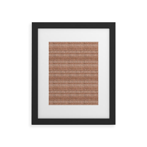 Little Arrow Design Co dash dot stripes ginger Framed Art Print havenly